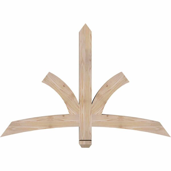 Ekena Millwork Davenport Smooth Timber Gable Bracket, Douglas Fir, 48"W x 32"H x 3 1/2"D x 3 1/2"F, 16/12 Pitch GBW048X32X0404DAV00SDF - main